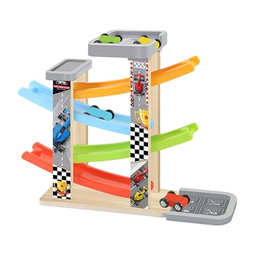 F Fityle Assemble Track Race Car Car Interactive Kids Hölzer Track Racer Holzkinder Rennen um Partyvorräte, Vier Tracks von F Fityle