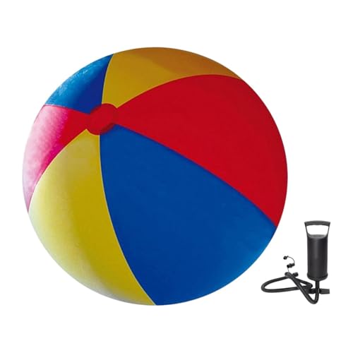 F Fityle Aufblasbare Strandball Neuheit Pool Ball Event Party Outdoor -Aktivität Spiele Extra großes Unterhaltungsspiel Spielzeug mit Handpumpe, Durchmesser 130 cm F Fityle Aufblasbare Strandball Neuheit Pool Ball Event Party Outdoor -Aktivität Spiele Extra großes Unterhaltungsspiel Spielzeug mit Handpumpe, Durchmesser 130 cm von F Fityle