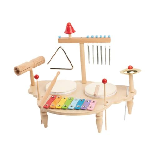 F Fityle Baby-Musikinstrument, Kinder-Schlagzeug, Musikspielzeug, Spieltisch für Kinder im Alter von 1–6 Jahren von F Fityle