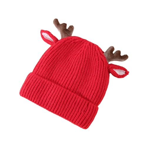 F Fityle Baby-Weihnachtsmütze, Rentiermütze, dekorative Acrylfasern, Requisiten, Beanie-Mütze, warme Wintermütze für Bühnenauftritt, Ballurlaub, Hut von F Fityle