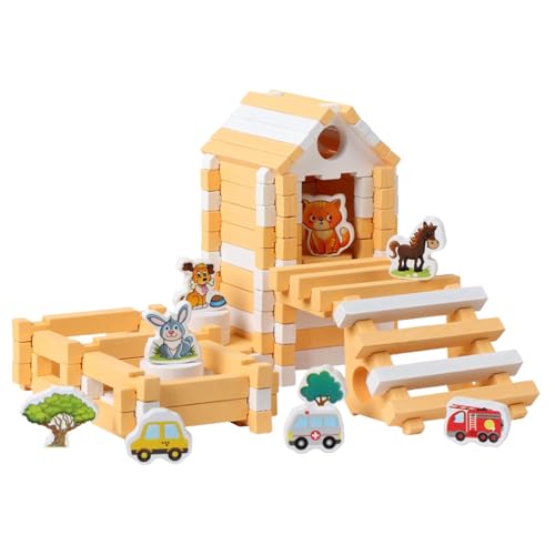 F Fityle Bausteine-Set, technisches Lernspielzeug, pädagogisch wertvoll, DIY-Holzhausbau für und Erwachsene, Geburtstagsgeschenk F Fityle Bausteine-Set, technisches Lernspielzeug, pädagogisch wertvoll, DIY-Holzhausbau für und Erwachsene, Geburtstagsgeschenk von F Fityle