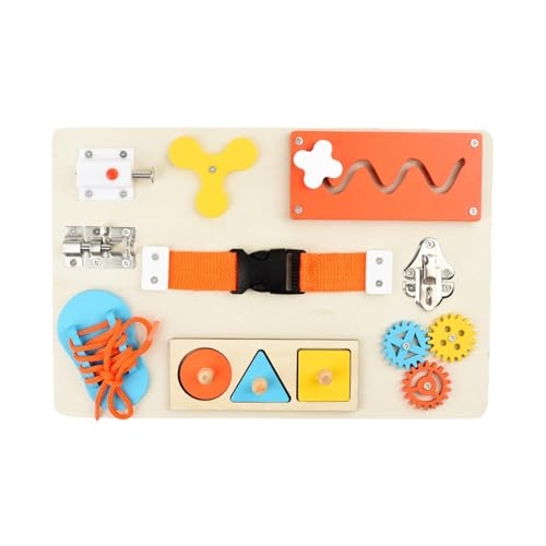 F Fityle Busy Board, Lernbrett für sensorische Aktivitäten, praktisches Lernspielzeug für die frühe Bildung, leichtes Reisespielzeug aus für Jungen und F Fityle Busy Board, Lernbrett für sensorische Aktivitäten, praktisches Lernspielzeug für die frühe Bildung, leichtes Reisespielzeug aus für Jungen und von F Fityle