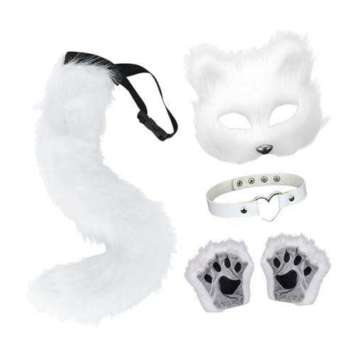 F Fityle Cosplay Kostüm Set Handarbeit Halloween Zubehör für Party Favors Geschenk Festival, Weiß von F Fityle