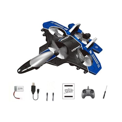 F Fityle Ferngesteuertes Flugzeug aus Schaumstoff, beleuchtetes dekoratives Kampfflugzeug, ferngesteuertes Flugzeug für Kinder im Park und im Hinterhof, ab 3, Blau F Fityle Ferngesteuertes Flugzeug aus Schaumstoff, beleuchtetes dekoratives Kampfflugzeug, ferngesteuertes Flugzeug für Kinder im Park und im Hinterhof, ab 3, Blau von F Fityle