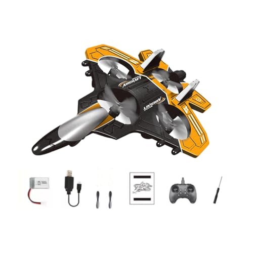 F Fityle Ferngesteuertes Flugzeug aus Schaumstoff, beleuchtetes dekoratives Kampfflugzeug, ferngesteuertes Flugzeug für Kinder im Park und im Hinterhof, ab 3, Gelb F Fityle Ferngesteuertes Flugzeug aus Schaumstoff, beleuchtetes dekoratives Kampfflugzeug, ferngesteuertes Flugzeug für Kinder im Park und im Hinterhof, ab 3, Gelb von F Fityle