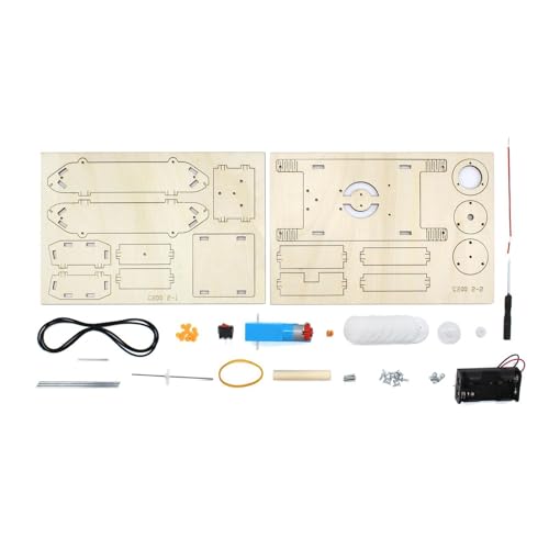F Fityle Holztank-Material-Kit, DIY-Wissenschaftsspielzeug, riemengetriebenes wissenschaftliches Experimentierset für, multifunktional, F Fityle Holztank-Material-Kit, DIY-Wissenschaftsspielzeug, riemengetriebenes wissenschaftliches Experimentierset für, multifunktional, von F Fityle