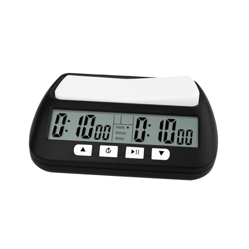 F Fityle International Chess Timer Clock Schachzubehör Tragbare Turnieruhr Speicherfunktion, Schwarz von F Fityle