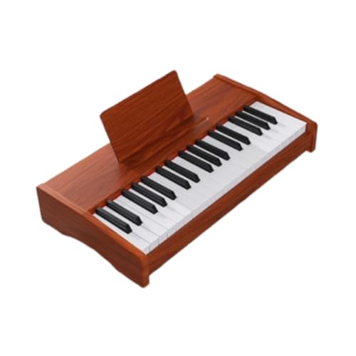 F Fityle Kids Piano Keyboard Geburtstagsgeschenk Spielzeug Holz 37 Tasten Mini tragbar für Kinder Digital Klavier Musikspielzeug für Mädchen und Jungen , Braun von F Fityle