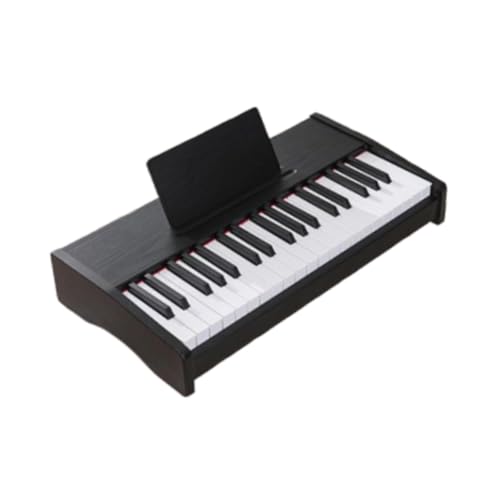 F Fityle Kids Piano Keyboard Geburtstagsgeschenk Spielzeug Holz 37 Tasten Mini tragbar für Kinder Digital Klavier Musikspielzeug für Mädchen und Jungen , Schwarz von F Fityle