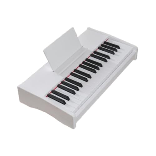 F Fityle Kids Piano Keyboard Geburtstagsgeschenk Spielzeug Holz 37 Tasten Mini tragbar für Kinder Digital Klavier Musikspielzeug für Mädchen und Jungen , Weiß von F Fityle