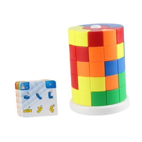 F Fityle Kinder DIY Puzzle Building Blocs Datei Spielzeug Farbform Kognition Ausbildung Puzzle Stapel Blocks Spielzeug für Jungen Mädchen Geschenke, A von F Fityle