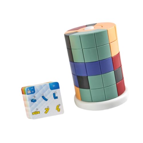 F Fityle Kinder DIY Puzzle Building Blocs Datei Spielzeug Farbform Kognition Ausbildung Puzzle Stapel Blocks Spielzeug für Jungen Mädchen Geschenke, B von F Fityle