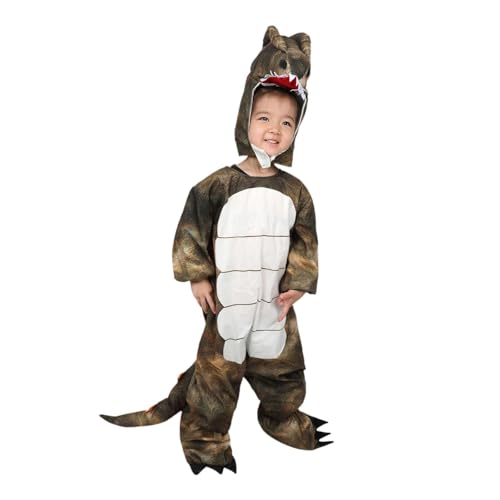 F Fityle Kinder Dinosaurier Kostüm Cartoon Bequemes T Rex Kostüm Tier Cosplay Outfit, L von F Fityle