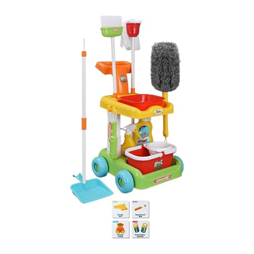 F Fityle Kinder-Reinigungsspielset, Rollenspiel, Haushaltsführung, Kleinkinderspielzeug, Reinigungsset, und Reinigungsset für Kinder ab 3 Jahren, 33 Stück von F Fityle