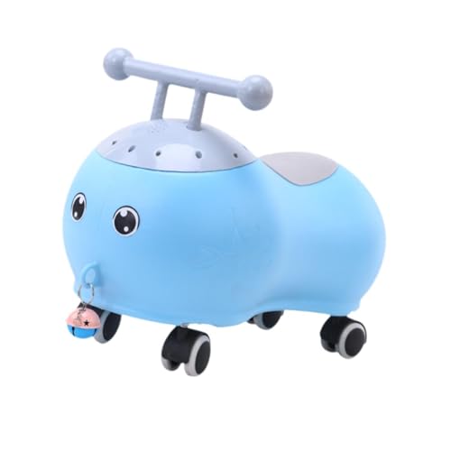 F Fityle Kinder-Scooter, Rutschauto, Cartoon-Motiv, fördert die Motorik, leiser Roller mit Rädern, für Kinder ab 3 Jahren, Blau von F Fityle