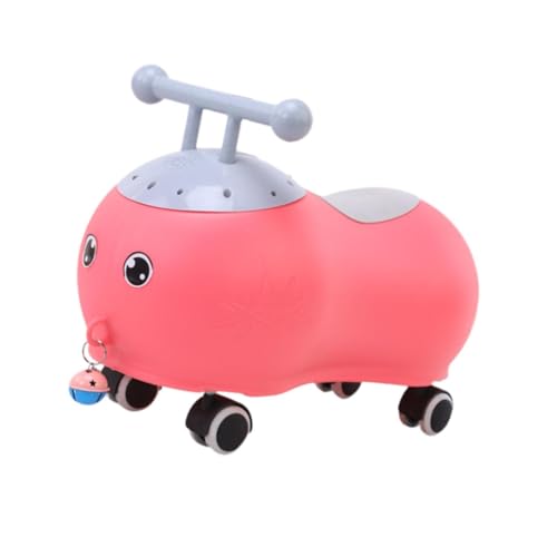 F Fityle Kinder-Scooter, Rutschauto, Cartoon-Motiv, fördert die Motorik, leiser Roller mit Rädern, für Kinder ab 3 Jahren, ROSA von F Fityle