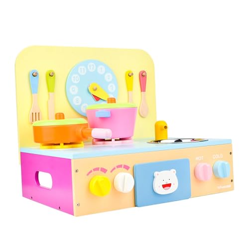 F Fityle Küchenspielset Spielzeug Holzspielküchenset, Feinmotorik -Entwicklung, mit Kochzubehör, für Partyvorbevorzuwerte Indoor F Fityle Küchenspielset Spielzeug Holzspielküchenset, Feinmotorik -Entwicklung, mit Kochzubehör, für Partyvorbevorzuwerte Indoor von F Fityle