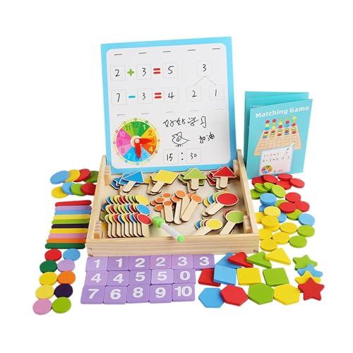 F Fityle Mathe-Lernspielzeug, Farbform-Sortierbox, Mathe-Spiele, Geschenke, frühes Lernspielzeug, Zählzahl für Kinder, Jungen und Mädchen von F Fityle