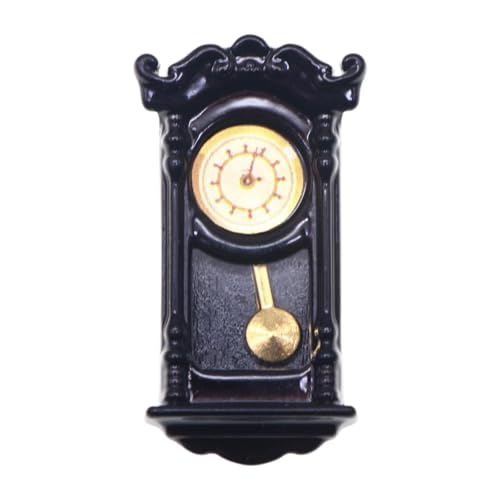 F Fityle Miniatur-Puppenhaus, Mini-Wanduhr, Puppenhausmöbel, Retro-Design, Mini-Hauszubehör für Weihnachtsschlafzimmerdekoration, Quadrat F Fityle Miniatur-Puppenhaus, Mini-Wanduhr, Puppenhausmöbel, Retro-Design, Mini-Hauszubehör für Weihnachtsschlafzimmerdekoration, Quadrat von F Fityle