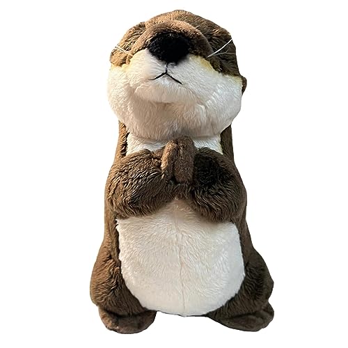 F Fityle Otter Kuscheltier, Plüsch Kissen Otter Groß, Realistischer Otter, Nachhaltiges Flauschiges Kuschelkissen, Cartoon Stuffed Otter Toys, Gefüllte Seeotter-Plüschpuppe für Jungen Mädchen, 30CM von F Fityle