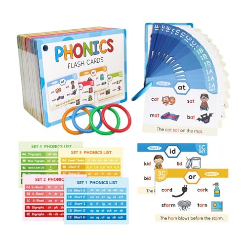 F Fityle Phonics Flash -Karten Brief Klangklassenzimmer, lustige Sichtwörter, Bildungsspielzeug Spiele für Kinder Kindergarten F Fityle Phonics Flash -Karten Brief Klangklassenzimmer, lustige Sichtwörter, Bildungsspielzeug Spiele für Kinder Kindergarten von F Fityle