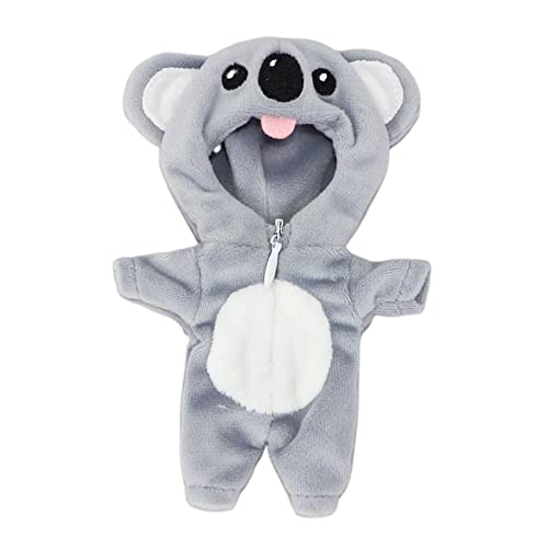 F Fityle Plüsch BJD Puppenkleidung 1/12 Puppe Tierförmige Babypuppe Zubehör mit Knopfverschluss für Ob11 Jungen; Niedliche Kleidung für Plüschpuppen, Koala von F Fityle