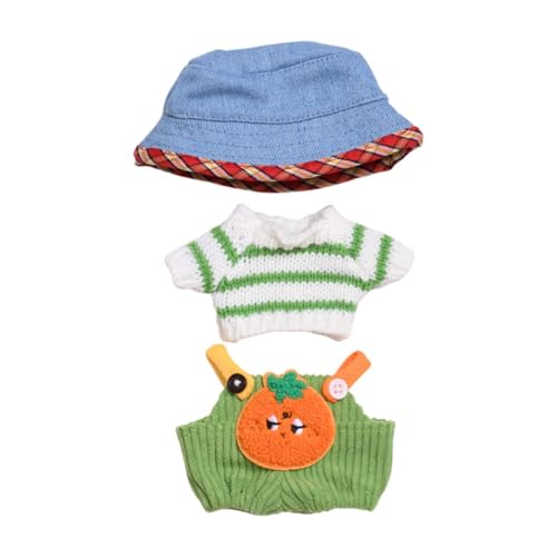 F Fityle Pullover und Overalls für Plüschfiguren, Puppenkleidung aus Plüsch, zum Selbermachen für Kinder, Foto-Requisiten, zum Anziehen von Puppen, 17 cm, 15 , Jeanshut von F Fityle