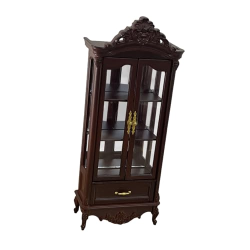 F Fityle Puppenhaus Miniatur Weinschrank Requisiten Mikrolandschaft Rollenspiel Dekoration Sammlung Möbel können geöffnet Werden, Doppelt Dunkelbraun F Fityle Puppenhaus Miniatur Weinschrank Requisiten Mikrolandschaft Rollenspiel Dekoration Sammlung Möbel können geöffnet Werden, Doppelt Dunkelbraun von F Fityle