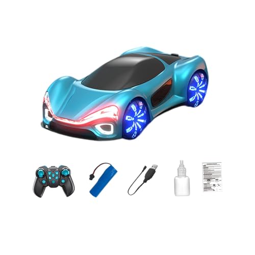 F Fityle RC -Auto Fahrzeugmodell Doppelsprüheffekte Sport Rennauto Hobby RC Autos Spielzeug für Neujahrsfeste Weihnachten, Blue A von F Fityle