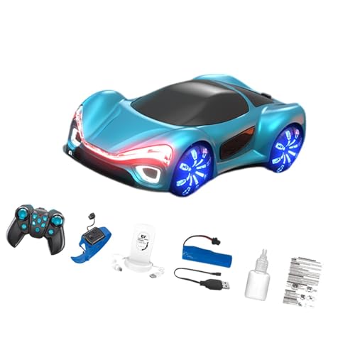 F Fityle RC -Auto Fahrzeugmodell Doppelsprüheffekte Sport Rennauto Hobby RC Autos Spielzeug für Neujahrsfeste Weihnachten, Blue C von F Fityle