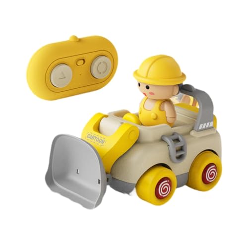 F Fityle RC Engineering Autospielzeug, RC-Cartoon-Auto, leichtes tragbares ferngesteuertes Autospielzeug, Dino-RC-Autospielzeug für Kinder, Puppen-Bulldozer von F Fityle