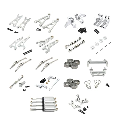 F Fityle RC-Metallteile-Kit-Zubehör mit 12-mm-Adapter, stabiles Upgrade, DIY-Modifikation für 1/16 M162 16207 Modell, RC-Kletterautos, Silber von F Fityle