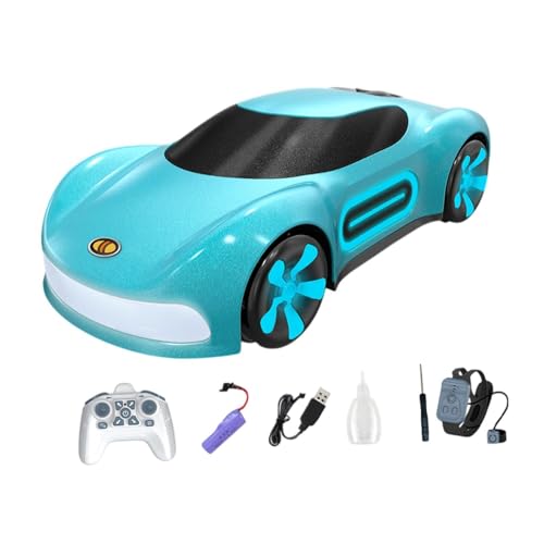 F Fityle RC -Modellauto, ferngesteuertes Auto, Sammlerfahrzeug-Spielzeug, Automodell, RC-Rennauto-Spielzeug für Kinder, Jungen, Rennfahrer, Blaue Fernuhr von F Fityle