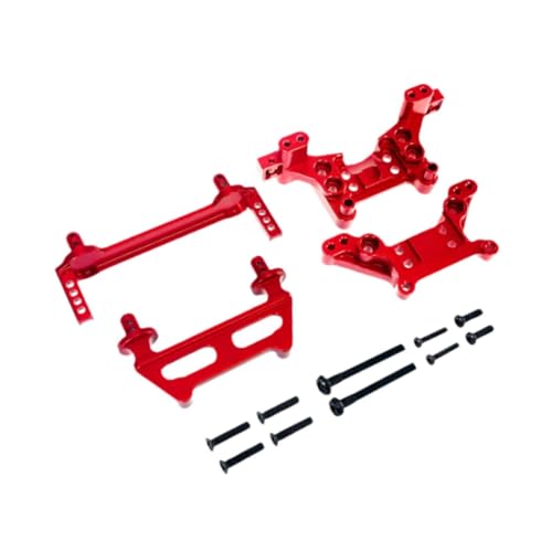 F Fityle RC Shock Mounts & Body Sillars Stoßklammern Sturdy Easy Installation RC -Auto -Upgrade -Zubehör für 16210 H16 H16BM, Rot von F Fityle