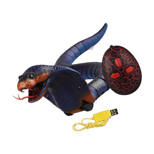 F Fityle RC-Schlangenspielzeug, Elektrisches Schlangenspielzeug, Rattlesnake Toy, Realistische Schlange Spielzeug, Intelligente Schlangenspielzeug USB-Aufladung für Halloween Knifflige Spiele, Blau von F Fityle