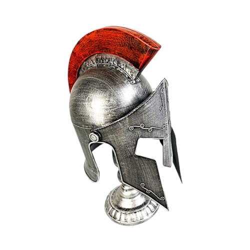 F Fityle Römischer Helm, einfach zu verwendende Foto-Requisite, Heimdekoration, Ornament für Rollenspiele, Partys, Silber von F Fityle