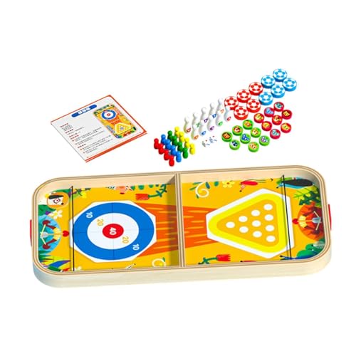 F Fityle Schnelles Puck-Spiel, Bowling, Brettspiel, Spaß, Eltern-Kind-Interaktion, Familienspiel, Desktop-Tischspiel für Kinder, Erwachsene, Party-Kinder, B von F Fityle