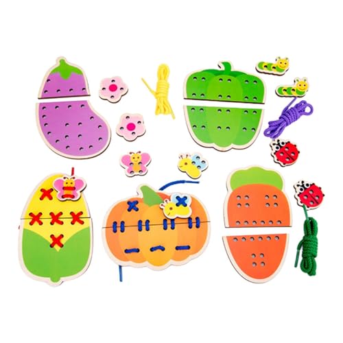 F Fityle Schnürkarten Nähkarten Geschenk für Jungen Mädchen Fädelaktivität Frühentwicklung Nähset Schnüren Spielen Spiele, Gemüse F Fityle Schnürkarten Nähkarten Geschenk für Jungen Mädchen Fädelaktivität Frühentwicklung Nähset Schnüren Spielen Spiele, Gemüse von F Fityle