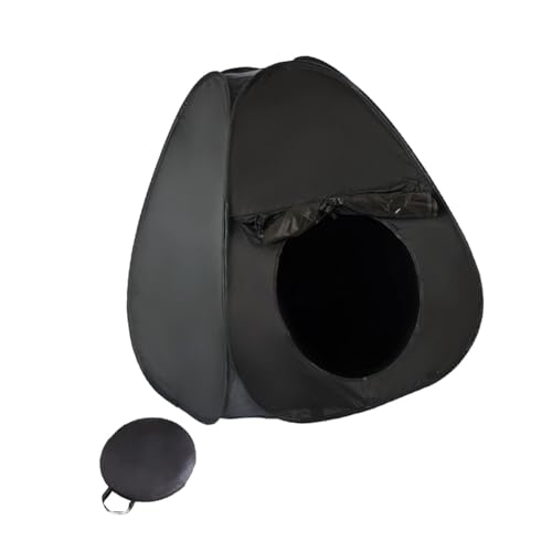 F Fityle Sensorisches Zelt für Kinder ruhige Ecke Faltbare Schwarze tragbare Spielzimmer Spielzimmer für Park Indoor Backyard Party Picknick, Dreieckig von F Fityle