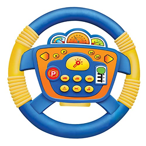 F Fityle Simuliertes Fahren, Lenkrad, Spielzeug, Fahrsteuerung mit Musik, Rollenspiel, rotierendes Lernspielzeug für Kinder und Kleinkinder, Blau F Fityle Simuliertes Fahren, Lenkrad, Spielzeug, Fahrsteuerung mit Musik, Rollenspiel, rotierendes Lernspielzeug für Kinder und Kleinkinder, Blau von F Fityle