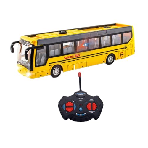 F Fityle Spielbus, Funkfernbedienungsbus 1/32, realistische Lichter, 27 MHz, elektronischer LKW, Fernbedienung, Schulbus, ferngesteuertes Auto, Gelb Kurz von F Fityle