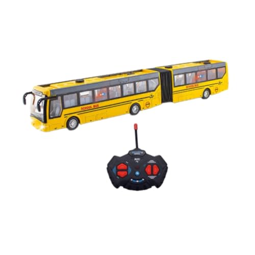 F Fityle Spielbus, Funkfernbedienungsbus 1/32, realistische Lichter, 27 MHz, elektronischer LKW, Fernbedienung, Schulbus, ferngesteuertes Auto, Gelb Lang von F Fityle