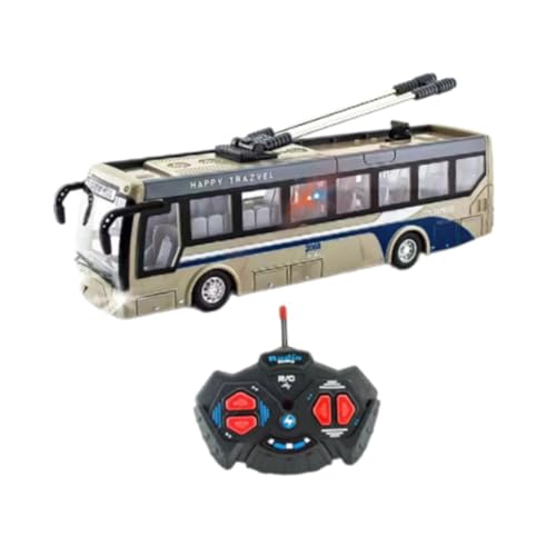 F Fityle Spielbus, Funkfernbedienungsbus 1/32, realistische Lichter, 27 MHz, elektronischer LKW, Fernbedienung, Schulbus, ferngesteuertes Auto, Gold Kurz von F Fityle