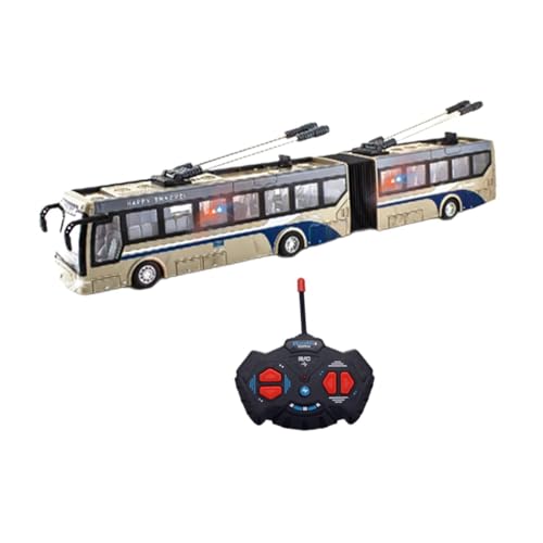 F Fityle Spielbus, Funkfernbedienungsbus 1/32, realistische Lichter, 27 MHz, elektronischer LKW, Fernbedienung, Schulbus, ferngesteuertes Auto, Gold Lang von F Fityle