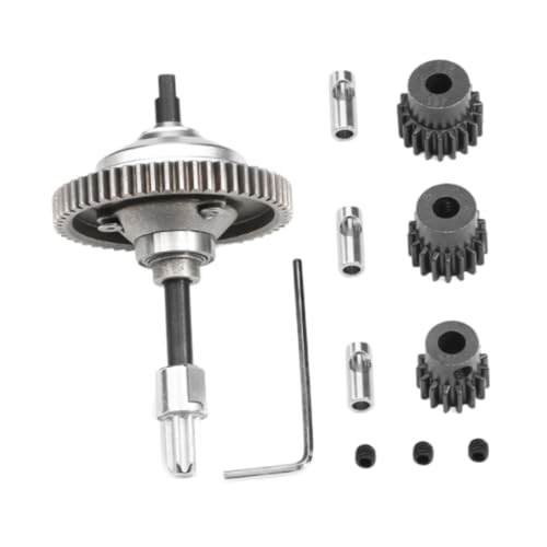 F Fityle Stahl-Mitteldifferential-Getriebesatz, Metall-Differentialgetriebe-Ersatzteil, RC-Auto-Differential-Upgrade-Teil für 4x4 1:10 von F Fityle