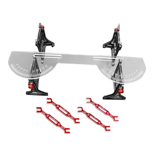 F Fityle Sturzmessgerät, RC-Auto-Truck-Setup-Tool, Professionelles, leistungsstarkes Premium-Chassis-Setup /10 RC-Auto-Setup-Tool, Rot mit Einstellstange von F Fityle