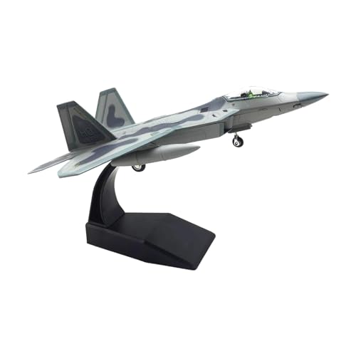 F Fityle USA F22-Flugzeug im Maßstab 1:100, Kampfflugzeug aus Druckgusslegierung, Ornament, Flugzeug-Display, Flugzeugmodell für Bar, Regal, Büro, Schwarze von F Fityle