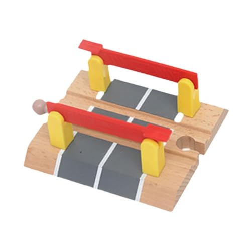 F Fityle Zubehör für Eisenbahnschienen aus Holz, Eisenbahnzubehör, Lernspielzeug für Vorschulkinder, Eisenbahnzug-Spielset für Mädchen und Jungen ab 3 Jahren, Doppelstabkreuzung von F Fityle