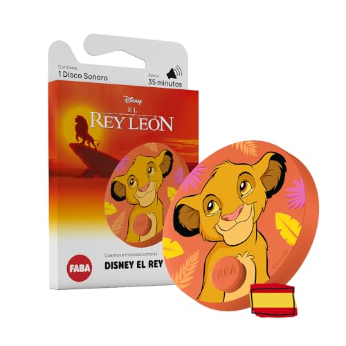 FABA Disney Klangscheibe, König der Löwen, für Kinder, 5-10 Jahre, Wiedergabe mit Geschichten und FABA+, Lernspielzeug, spanische Version FABA Disney Klangscheibe, König der Löwen, für Kinder, 5-10 Jahre, Wiedergabe mit Geschichten und FABA+, Lernspielzeug, spanische Version von FABA