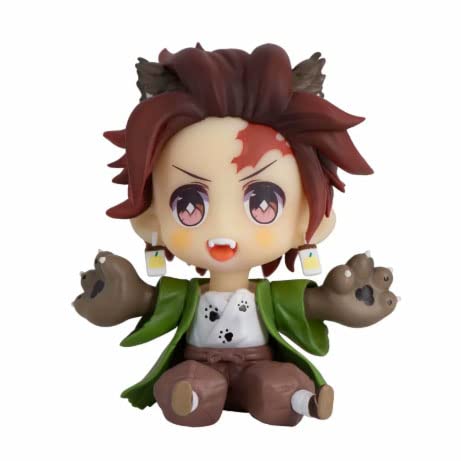 Demon Slayer Figuren,8cm Anime Modell,PVC Cartoon Statue Sammlerstücke Für Fan Geschenk, Schreibtisch Dekoratio(Color:Kamado Tanjirou) von FABIIA